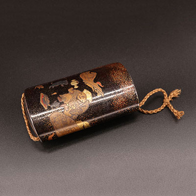 Japon - Inro à cinq compartiments à décor d'un personnage entouré de rats période Edo 