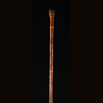 Japan - bamboo cane with dragon decoration