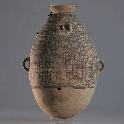 Grande urne funéraire anthropomorphe Chancay , Pérou, 1100 à 1400 après JC