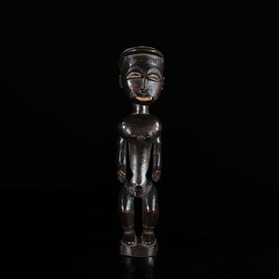 Africa Ivory Coast Carved wooden statuette Baoulé 20th