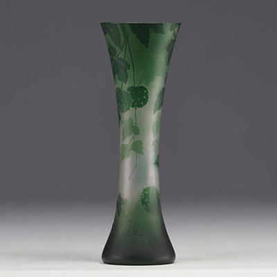 Val Saint Lambert, vase in acid-etched multi-layered glass.