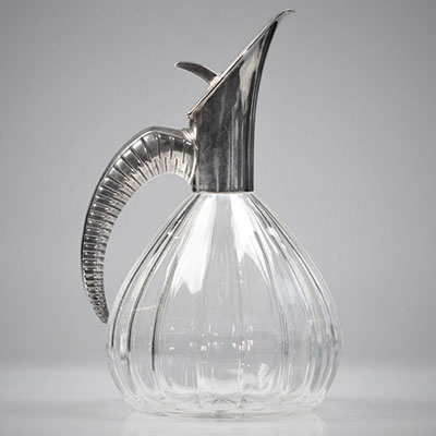 France - Silver/Crystal Art Deco decanter - 1930