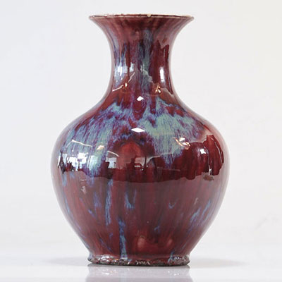 Flamed oxblood vase Qing period