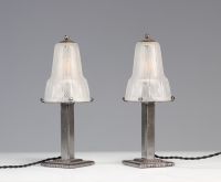 Paire lampes de bureaux Art Déco Muller frères Lunéville 