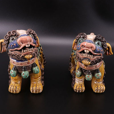 CHINA - Fo dogs - stoneware