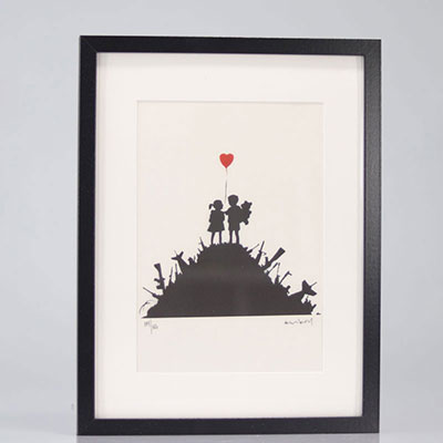 BANKSY (born in 1974), after Kids on gun Color proof on paper Signed (in the plate)