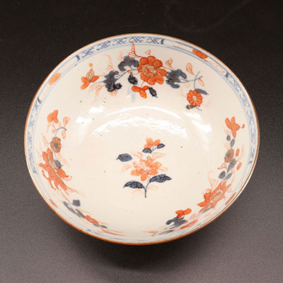 Chine - bol en porcelaine (à fond brun capucin) 18ème