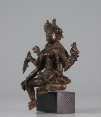 Sculpture de déesse en bronze sino-Tibétain. XVII/ XVIIIème siècle