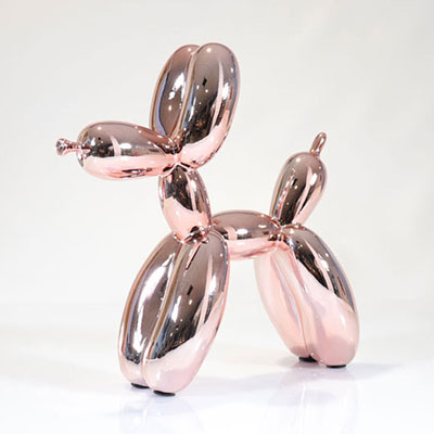 Jeff Koons (after) Balloon dog Rose Gold Editions Studio.