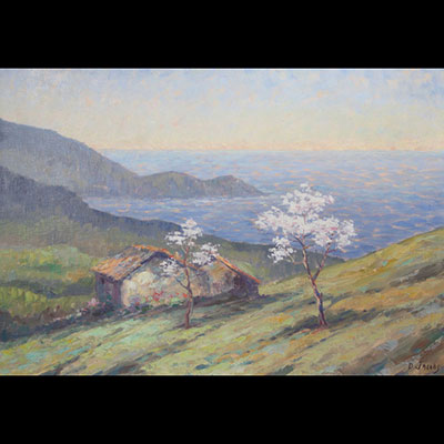 Dieudonné JACOBS (1887-1967) Grande huile sur toile 