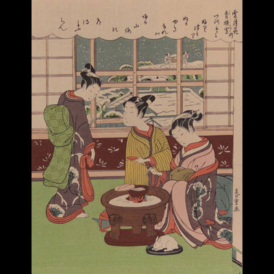 Kitagawa Utamaro. Circa 1790. Woodcut. Posted by Tsuruya Kiemon