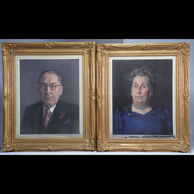 Portrait de Joseph Leclercq et son épouse