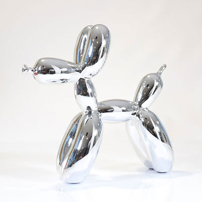 Jeff Koons (after) Balloon dog Silver Editions Studio.