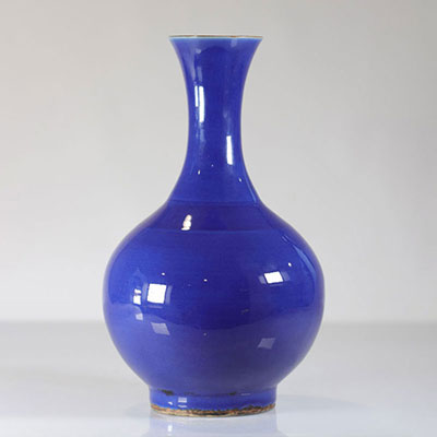 Chine vase en porcelaine poudrée bleu époque Qing