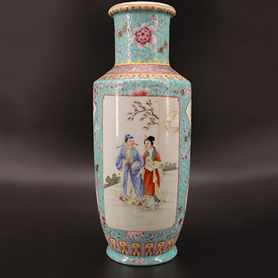 China - republic vase with character decoration 20th