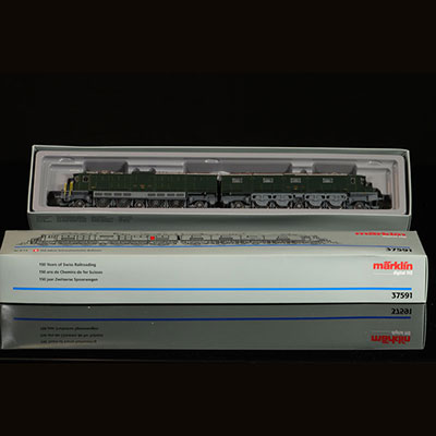 Train - Modèle réduit - Marklin HO digital 37591 - 150 ans de Chemins de fer Suisses - double traction