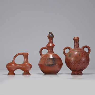 Lot de 3 poteries Téké Congo