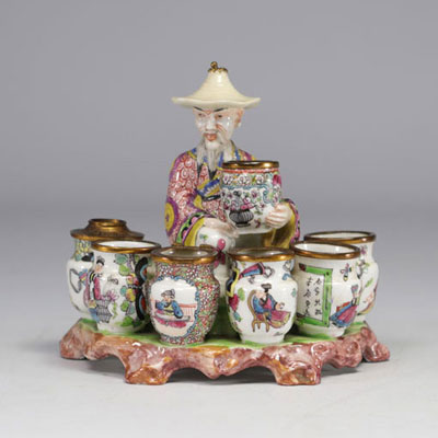 Porcelaine de style chinoise Mandarin Sanson du XIXe siècle