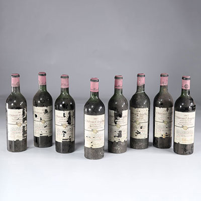 8 bouteilles - 75 cl vin rouge - chateau l'angelus 1964 (domaine Angelus négociant Barrière frères)
