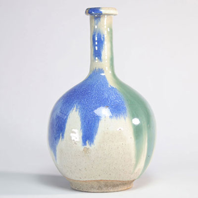 Glazed stoneware bottle from 19th century from Japan