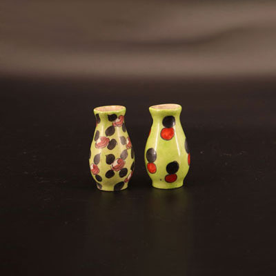 Paire de vases miniature Dèvres boulogne sur mer Art déco