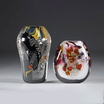 Maxence Parot - Lot of 2 Asian style vases
