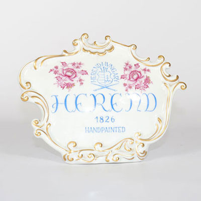 Herend plaque porcelaine. Epoque XXème siècle
