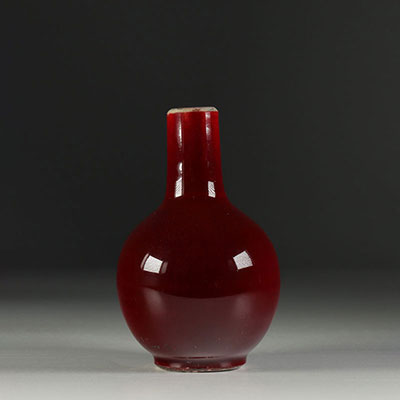 China small ox blood vase 19th