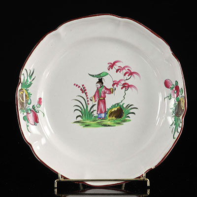 Les Islettes France Standing Chinese plate. 18th