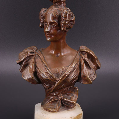 Georges VAN DER STRAETEN (1856-1928) Buste de jeune femme