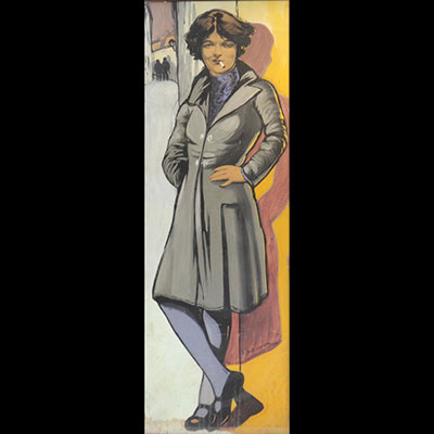 Fernand STEVEN (1895-1955) Large watercolour 