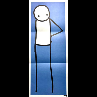 Stik. “Big Issue Japan Blue”. Hip poster in blue from Big Issue magazine. Released in 2013 exclusively in Japan. Signed 