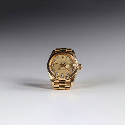 ROLEX LADY DATEJUST Montre bracelet Rolex Oyster Perpetual Lady Datejust, en or jaune