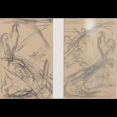 Victor PROUVÉ (1858-1943) 2 drawings 