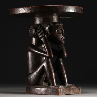 Anthropomorphic stool -Tchokwé - Rep.dem.Congo