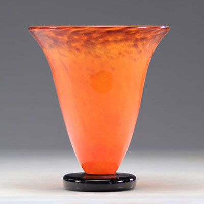 Schneider vase on orange and blue background