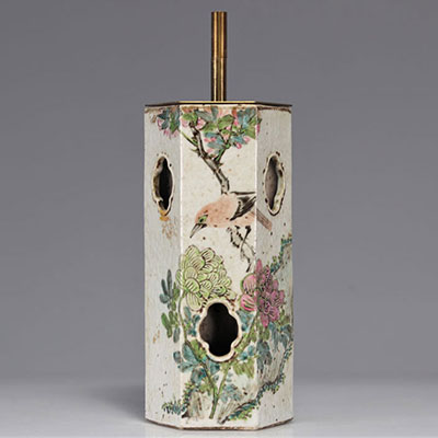Vase en porcelaine de l'époque Qianjiang Cai à décor d'oiseaux