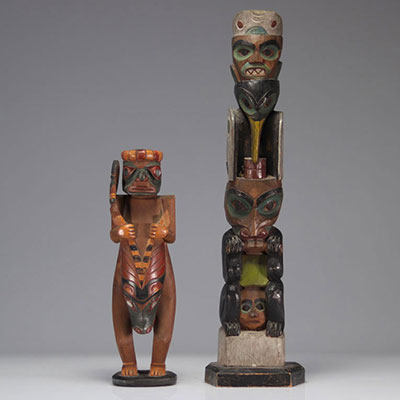 Totem et sculpture Colombie Brittonique - Haida?