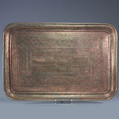 India imposing wedding dish engraved with characters