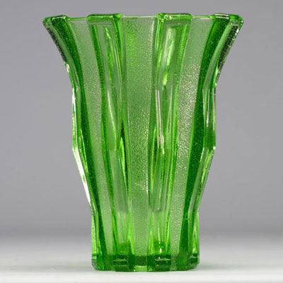Vase Scailmont, vert, Art Déco 1930-1935