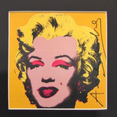 Andy Warhol (1928-1987) (attribué à )  Sérigraphie couleur, représentant le portrait de Marylin Monroe en 1967.