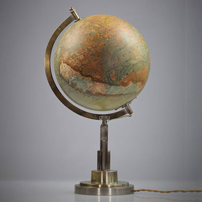 PAUL DUPRE-LAFON (1900-1971) Globe terrestre lumineux
