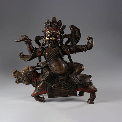Mahakala (Buddhist protector) in bronze. TIBET.