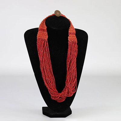 Imposing red coral necklace