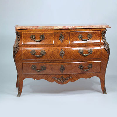Louis XV style furniture in marquetry