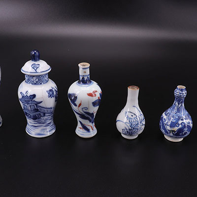 CHINA - 6 little vase - XVIIIth XIXth