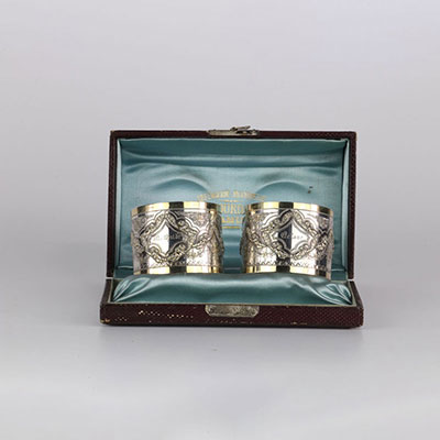 Louis XVI style silver napkin rings