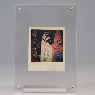 Andy Warhol - Jean-Michel Basquiat (attributed to) canvas Polaroid Instant proof (Polaroid) Stamp of the Andy Warhol Estate