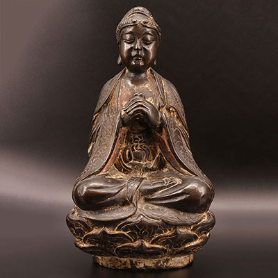 Chine - statue en bronze d'époque Ming