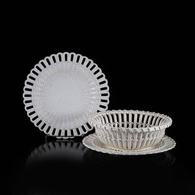 Boch Luxembourg? set of white dish 19th